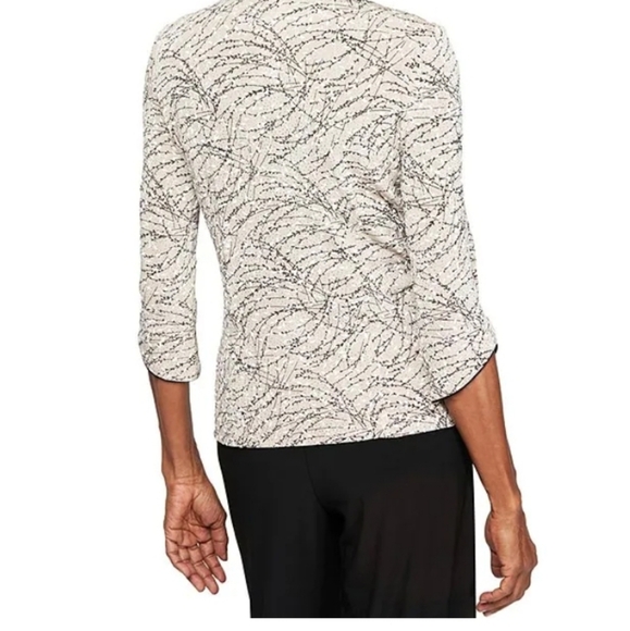 Foiled Print Jacket ALEX EVENINGS - Picture 3 of 7